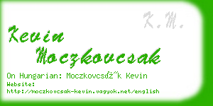 kevin moczkovcsak business card